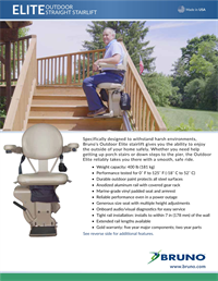 EHLS-Bruno Elite Outdoor Stair Lift Brochure preview image