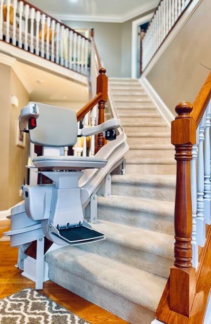 Lifeway Mobility installed custom curved Bruno stair lift
