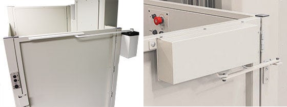 Optional operators help open/close the gate of a wheelchair lift