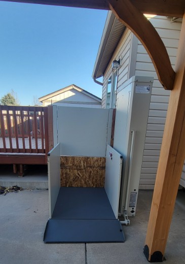 Lifeway Mobility platform lift winterized