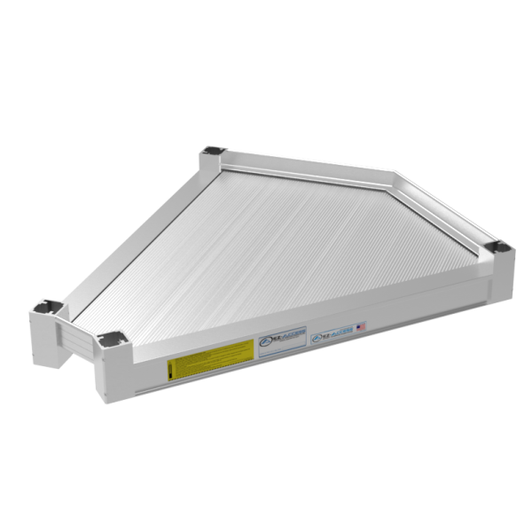 45-degree angle platform option for aluminum wheelchair ramps