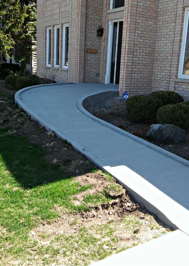 concrete wheelchair ramp installed by Lifeway Mobility