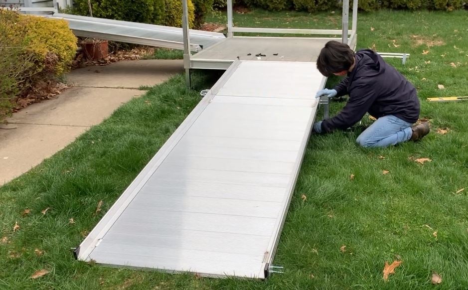 wheelchair ramp installed by Lifeway Mobility professional technician