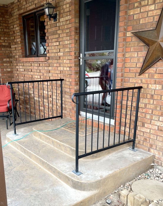 steel handrails for concrete step