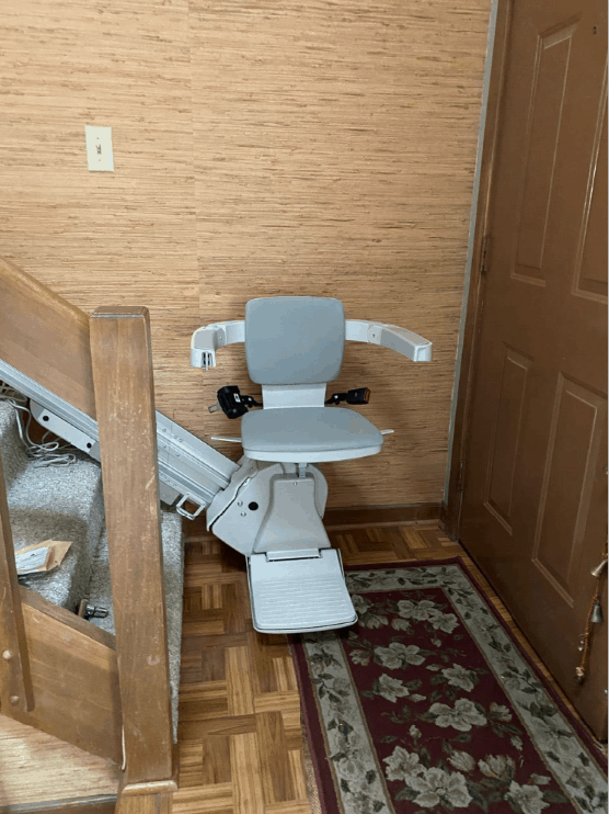 Bruno Elan stairlift installed in home in Indianapolis