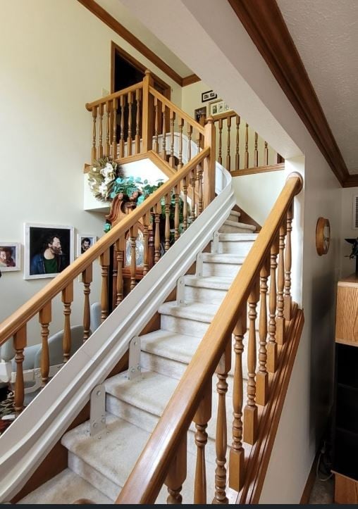 Bruno custom curved stairlift rail installed by Lifeway Mobility Indianapolis