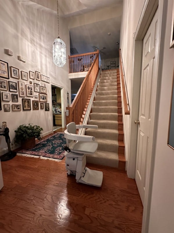 Bruno stairlift installed in Maryland home by Lifeway Mobility