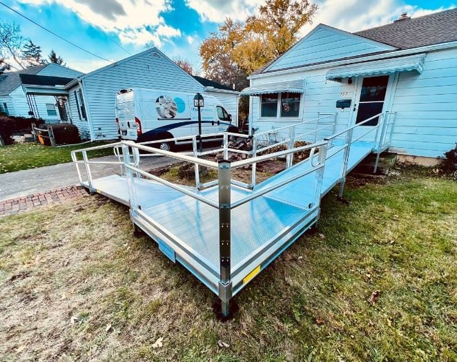 aluminum-wheelchair-ramp-installed-by-Lifeway-Mobility-Columbus-with-Lifeway-van-in-background.JPG