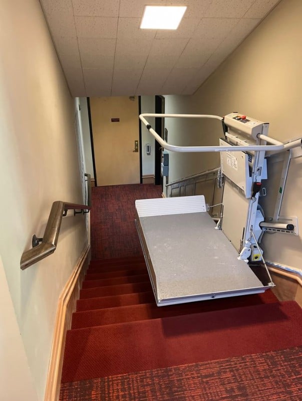 inclined platform lift installed by Lifeway Mobility Utah