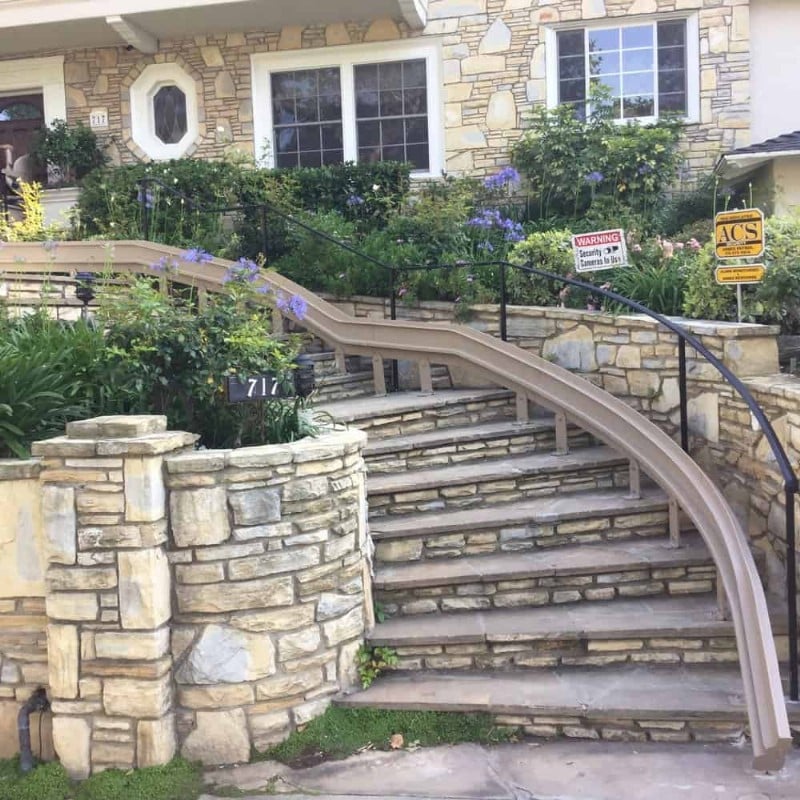 outdoor Bruno Elite stairlift installed in Oakland CA