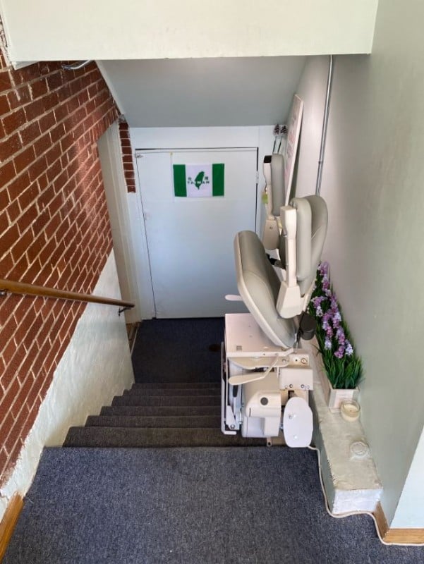 stairlift installed Taiwanese church in Des Plaines IL