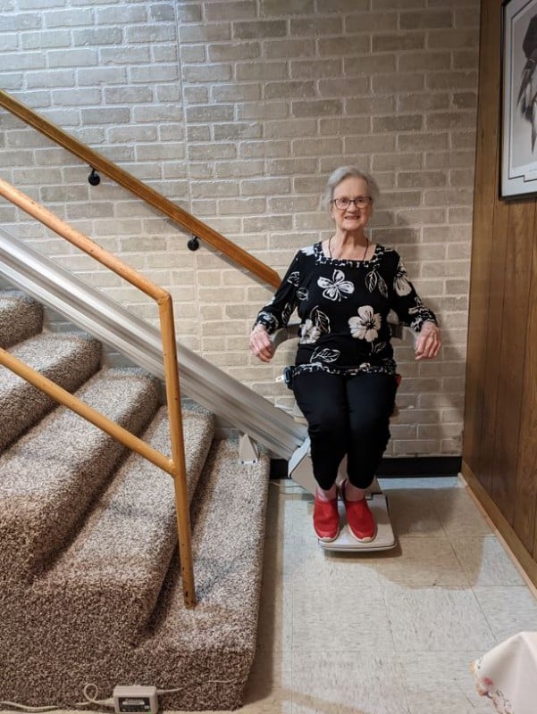 stairlift installed in church in Wichita KS by Lifeway Mobility