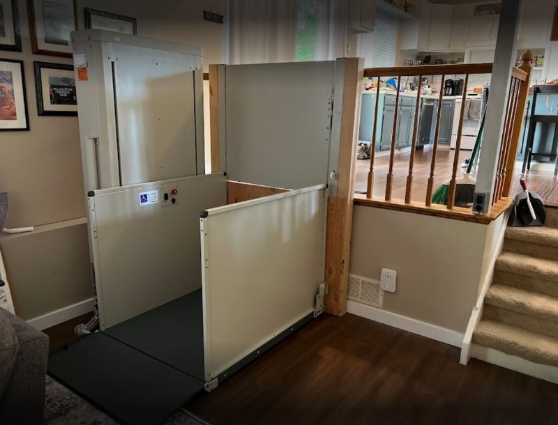 wheelchair platform lift installed in Loveland CO home by Lifeway Mobility