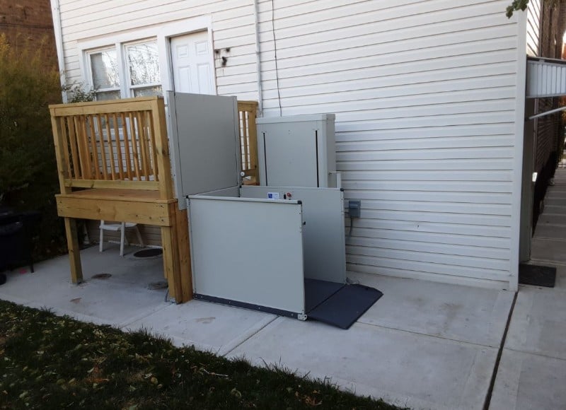 wheelchair porch lift Cicero Illinois installed by Lifeway Mobility