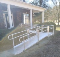 Aluminum wheelchair ramp installed in philadelphia