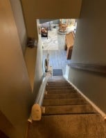 Bruno Elan stairlift at bottom landing of home in Streamwood IL.jpeg