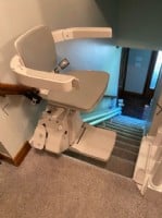 Bruno-Elan-stairlift-at-top-of-staircase-in-Indinapolis-home.JPG