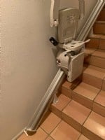 Bruno-Elan-stairlift-in-Irvine-with-components-folded-up.JPG