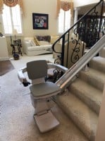 Bruno Elan stairlift with folding rail in San Francisco CA