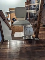 Bruno stairlift swiveled at top landing