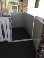 Bruno wheelchair lift at deck landing installed in San Jose CA by Lifeway Mobility