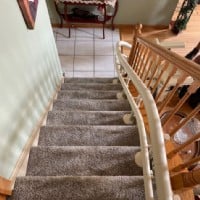 Harmar Helix curved stairlift rail installed by Lifeway Mobility