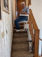 Lifeway Mobility Wichita happy customer on stairlift