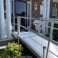Aluminum wheelchair entrance ramp installed in Long Island Lifeway Mobility
