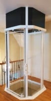 Savaria Vuelift glass elevator in North Barrington home installed by Lifeway Mobility