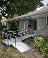 aluminum wheelchair ramp installed in Hamden Connecticut