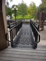 black powder coat commercial wheelchar ramp