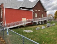 commercial aluminum wheelchair ramp for cemetry in Indiana