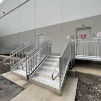 commercial aluminum wheelchair ramp installed for warehouse in Columbus OH