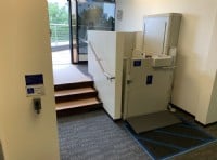 commercial vertical platform lift installed in office building in LA