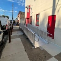 commercial wheelchair ramp installed for Baptist Church in Philadelphia by Lifeway Mobility