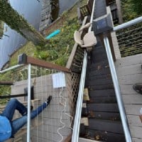 straightoutdoorstairliftprovidingsafeaccesstolakeinbackyardofBaltimoreareahome.JPG