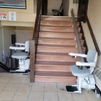 two Bruno elite stairlifts installed by Lifeway Mobility in church near Philadelphia