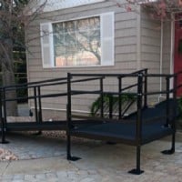 wheelchair ramp painted black for UT home from Lifeway Mobility