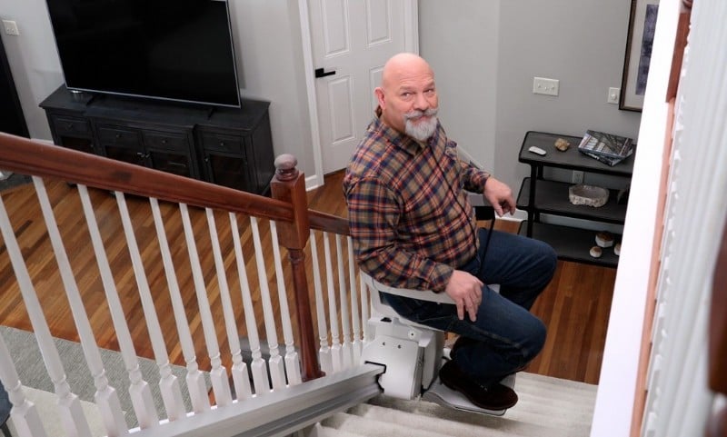 Lifeway Mobility Bruno Elan man on chair looking up