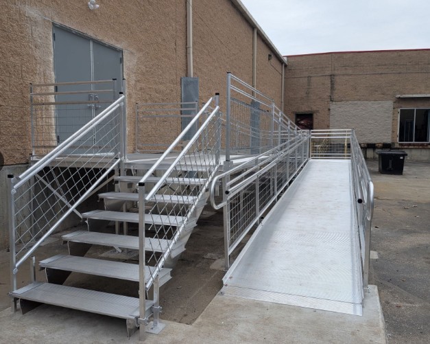 Lifeway commercial wheelchair ramp installed at Goodwill Industries