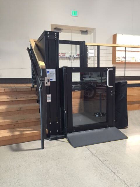 Garaventa Genesis OPAL Commercial Vertical Platform Lift by Lifeway Mobility