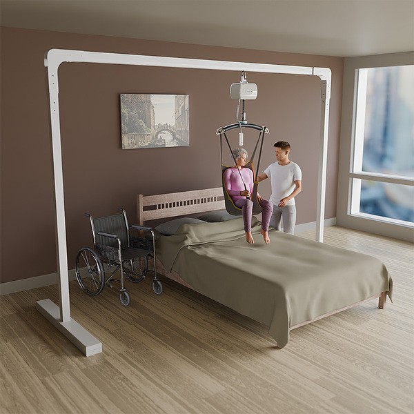 SteadyTrack safe patient handling portable gantry lift by Lifeway Mobility