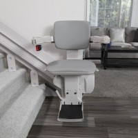 Bruno Elite curved chair at bottom of staircase Lifeway Mobility