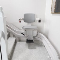 Bruno Elite curved stairlift new seat from Lifeway Mobility