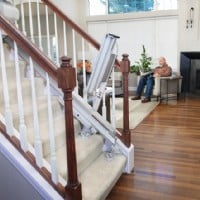 Lifeway Mobility Bruno Elan folding rail up position