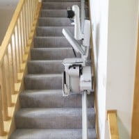 Bruno Elite new chair folded up on staircase