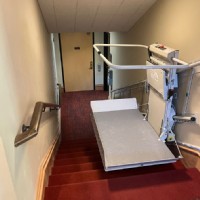 commercial inclined platform lift installed by Lifeway Mobility Utah