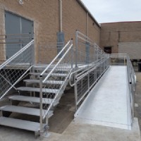 Lifeway commercial wheelchair ramp installed at Goodwill Industries