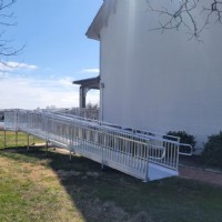 commercial aluminum wheelchair ramp installed by Lifeway Mobility Baltimore