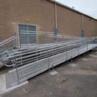 commercial wheelchair ramp installed by Lifeway Mobility for Goodwill Industries